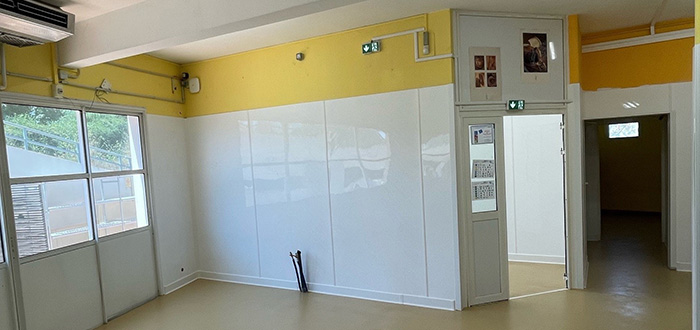 rénovation d'une boulangerie avec plaque en pvc après 2